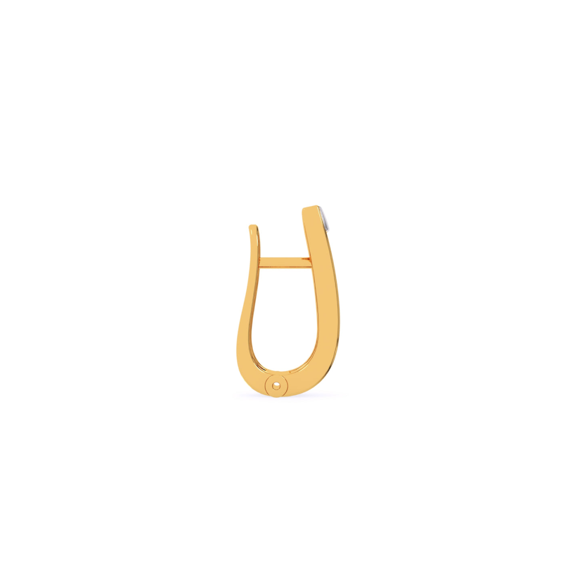 Unique Two Tone Channel Set Diamond Hoop Earrings